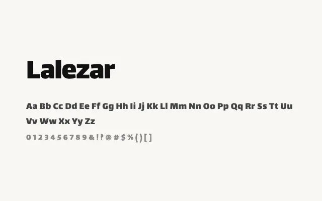 Lalezar specimen from Google Fonts