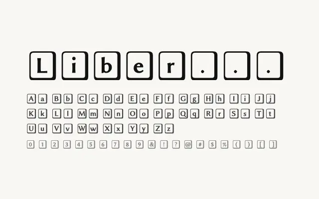 Libertinus Keyboard specimen from Google Fonts