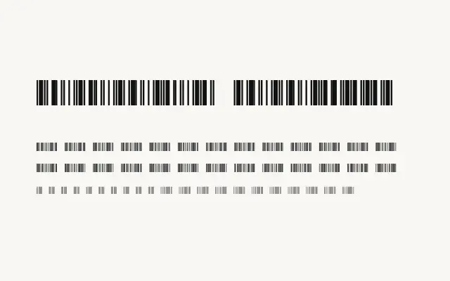 Libre Barcode 39 Extended specimen from Google Fonts