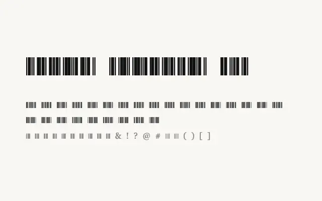 Libre Barcode 39 specimen from Google Fonts
