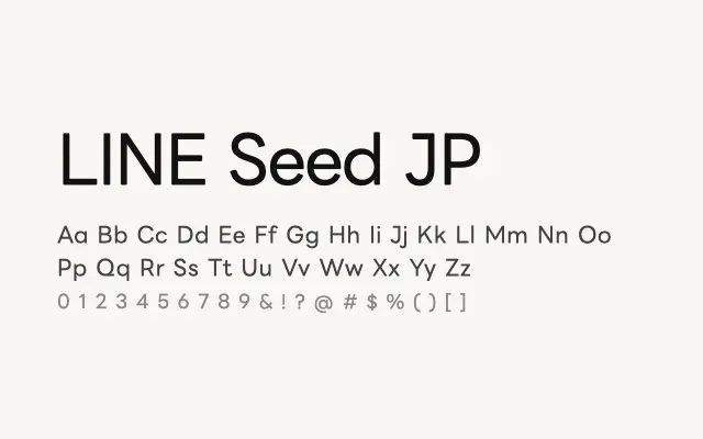 LINE Seed JP specimen from Google Fonts