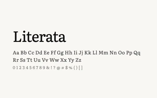 Literata specimen from Google Fonts
