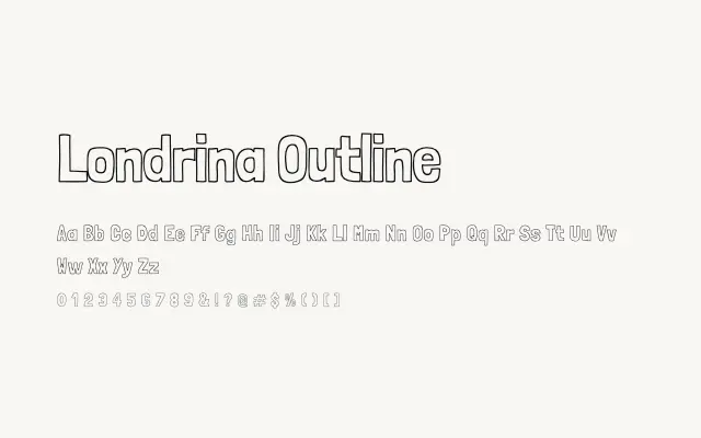 Londrina Outline specimen from Google Fonts