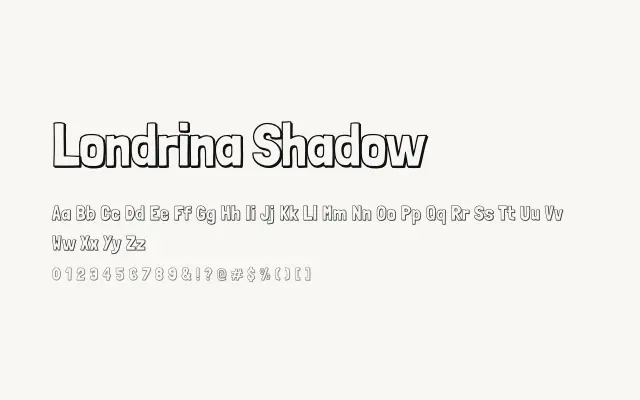 Londrina Shadow specimen from Google Fonts