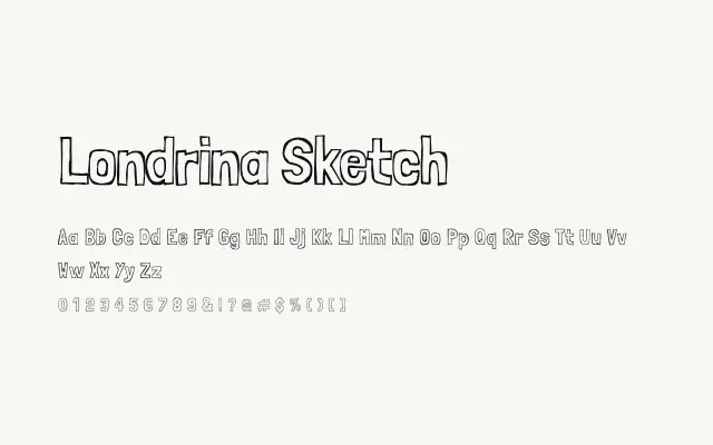 Londrina Sketch specimen from Google Fonts
