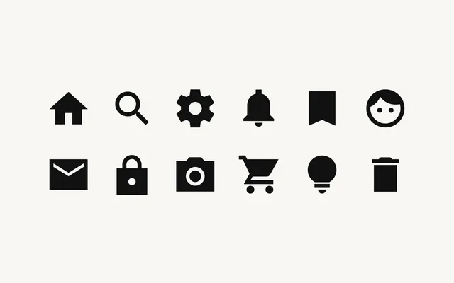 Material Icons Sharp specimen from Google Fonts