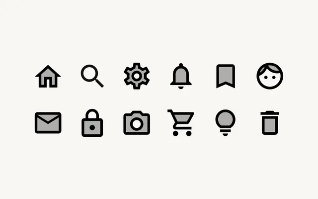 Material Icons Two Tone specimen from Google Fonts