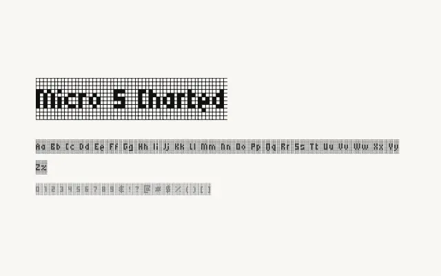 Micro 5 Charted specimen from Google Fonts