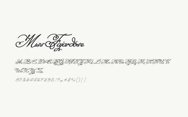 Miss Fajardose specimen from Google Fonts