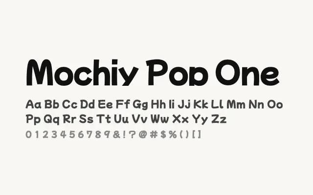 Mochiy Pop One specimen from Google Fonts