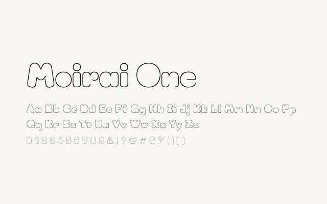 Moirai One specimen from Google Fonts