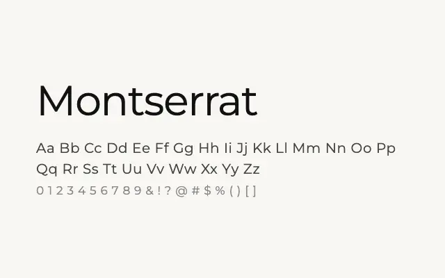 Montserrat specimen from Google Fonts