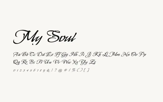 My Soul specimen from Google Fonts