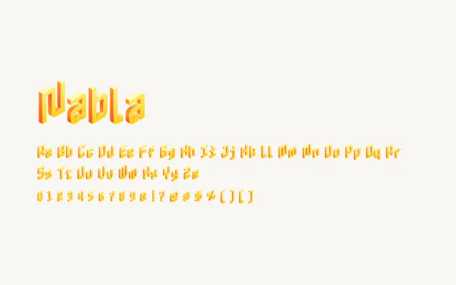 Nabla specimen from Google Fonts