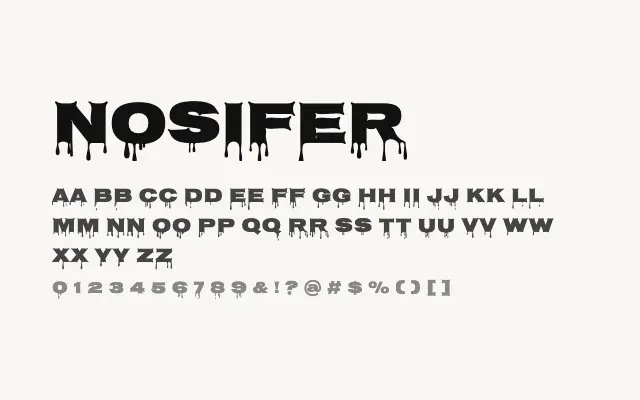 Nosifer specimen from Google Fonts