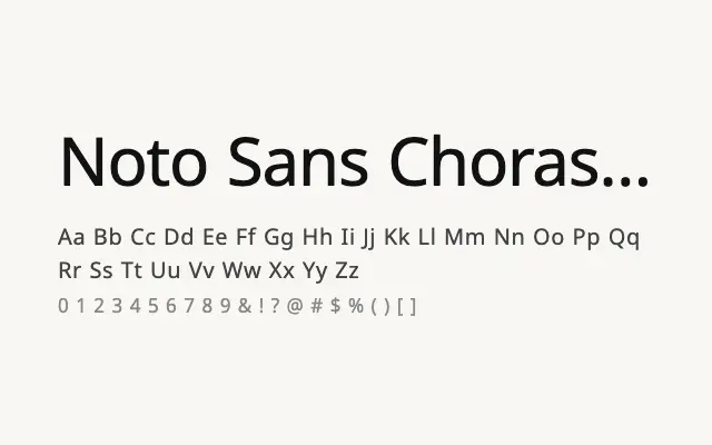 Noto Sans Chorasmian specimen from Google Fonts