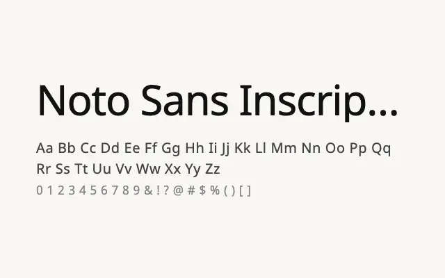 Noto Sans Inscriptional Pahlavi specimen from Google Fonts