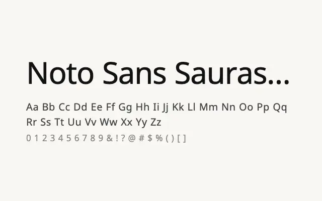 Noto Sans Saurashtra specimen from Google Fonts