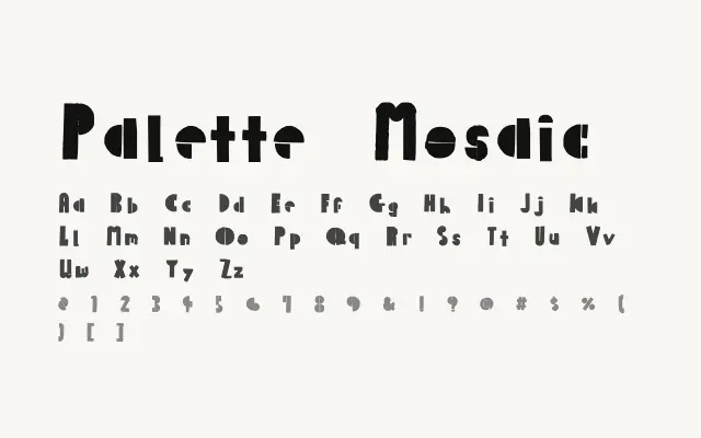 Palette Mosaic specimen from Google Fonts