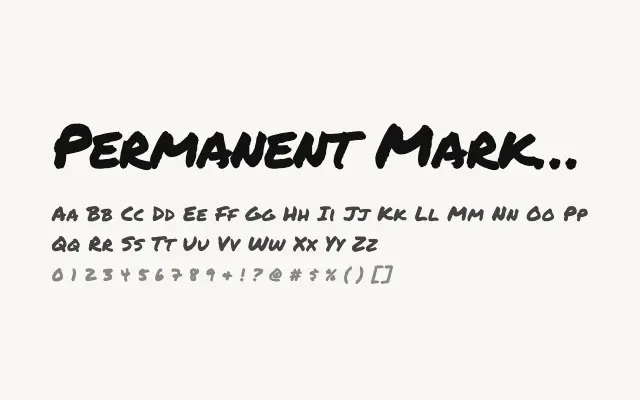 Permanent Marker specimen from Google Fonts