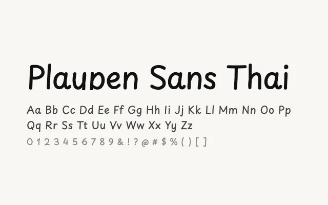 Playpen Sans Thai specimen from Google Fonts