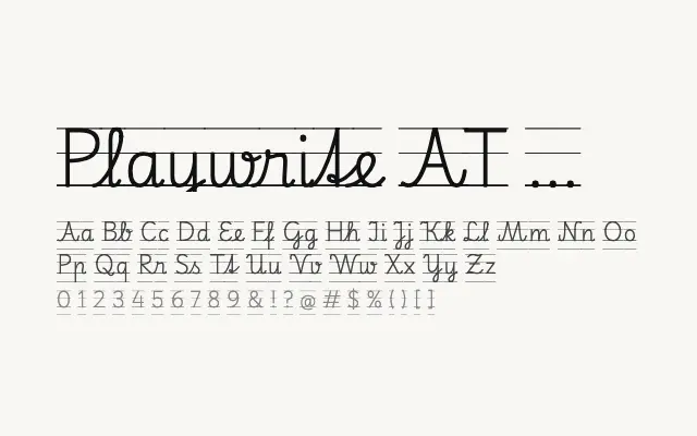 Playwrite AT Guides specimen from Google Fonts