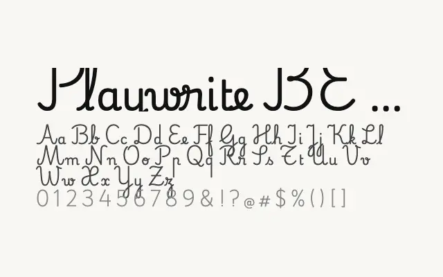 Playwrite BE WAL specimen from Google Fonts