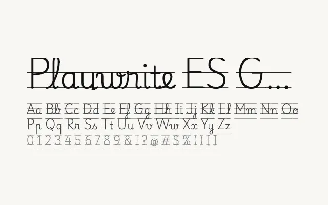 Playwrite ES Guides specimen from Google Fonts
