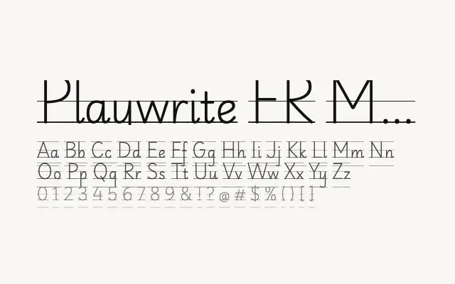 Playwrite FR Moderne Guides specimen from Google Fonts