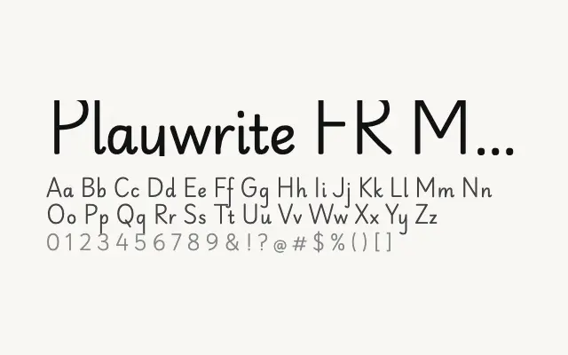 Playwrite FR Moderne specimen from Google Fonts