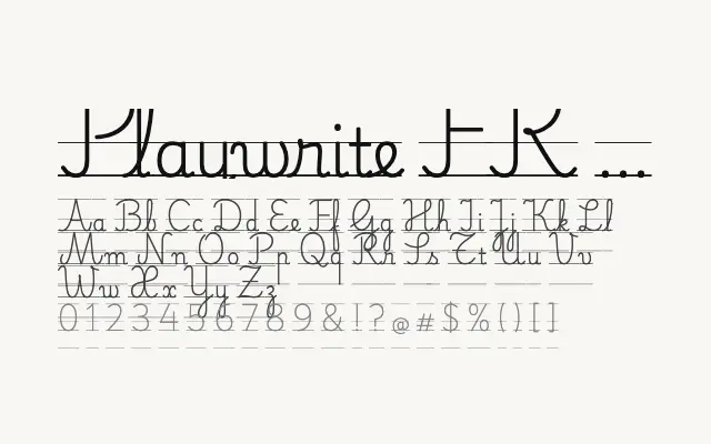 Playwrite FR Trad Guides specimen from Google Fonts