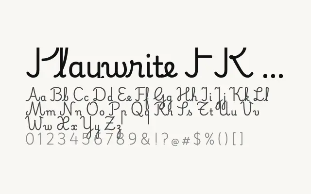 Playwrite FR Trad specimen from Google Fonts