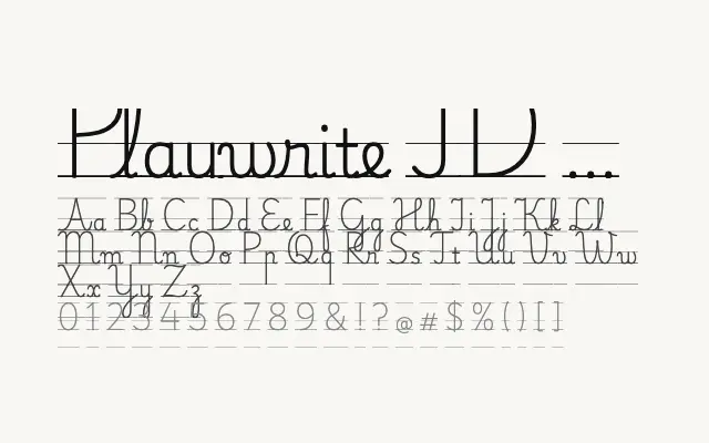 Playwrite ID Guides specimen from Google Fonts