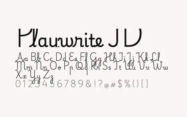 Playwrite ID specimen from Google Fonts
