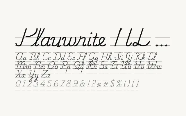 Playwrite NL Guides specimen from Google Fonts