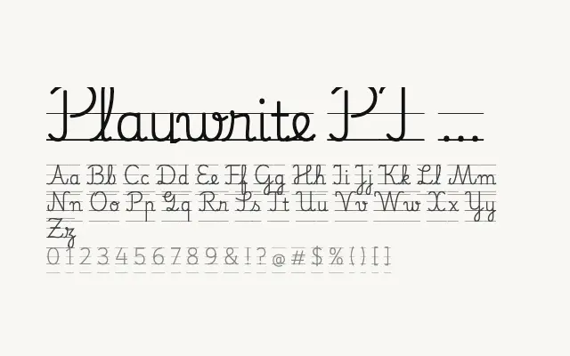 Playwrite PT Guides specimen from Google Fonts