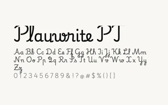Playwrite PT specimen from Google Fonts
