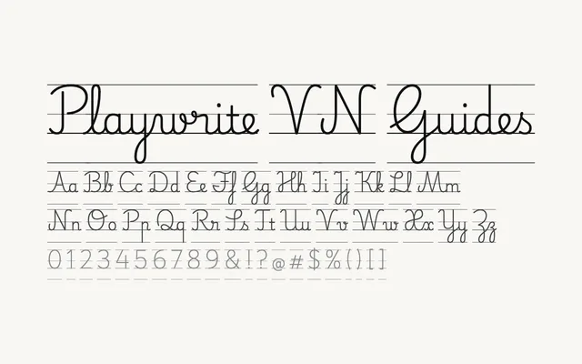 Playwrite VN Guides specimen from Google Fonts