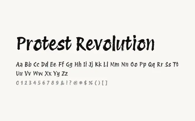 Protest Revolution specimen from Google Fonts