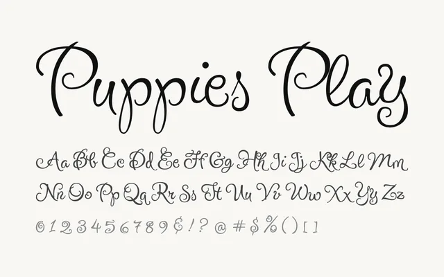Puppies Play specimen from Google Fonts