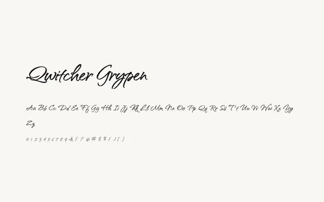 Qwitcher Grypen specimen from Google Fonts