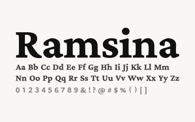 Ramsina specimen from Google Fonts