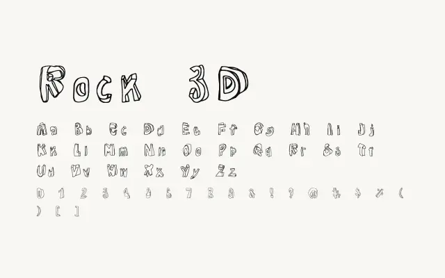 Rock 3D specimen from Google Fonts