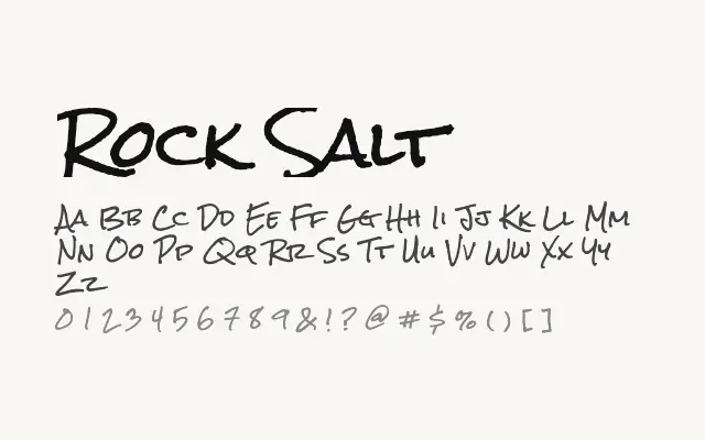 Rock Salt specimen from Google Fonts