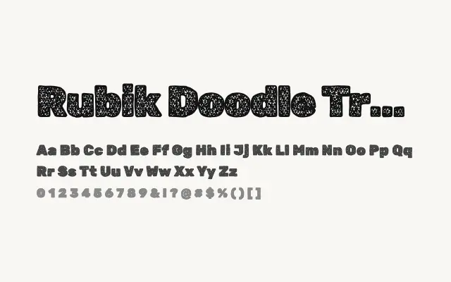 Rubik Doodle Triangles specimen from Google Fonts