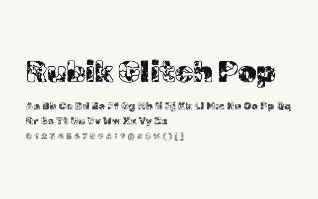 Rubik Glitch Pop specimen from Google Fonts