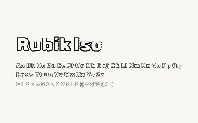 Rubik Iso specimen from Google Fonts