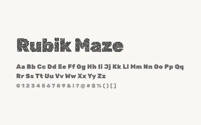 Rubik Maze specimen from Google Fonts