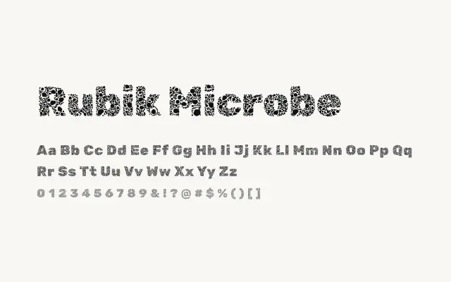 Rubik Microbe specimen from Google Fonts