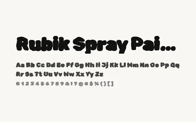 Rubik Spray Paint specimen from Google Fonts